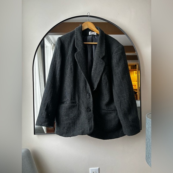 Tribal  | vintage herringbone wool blazer | size 16 - Picture 3 of 7